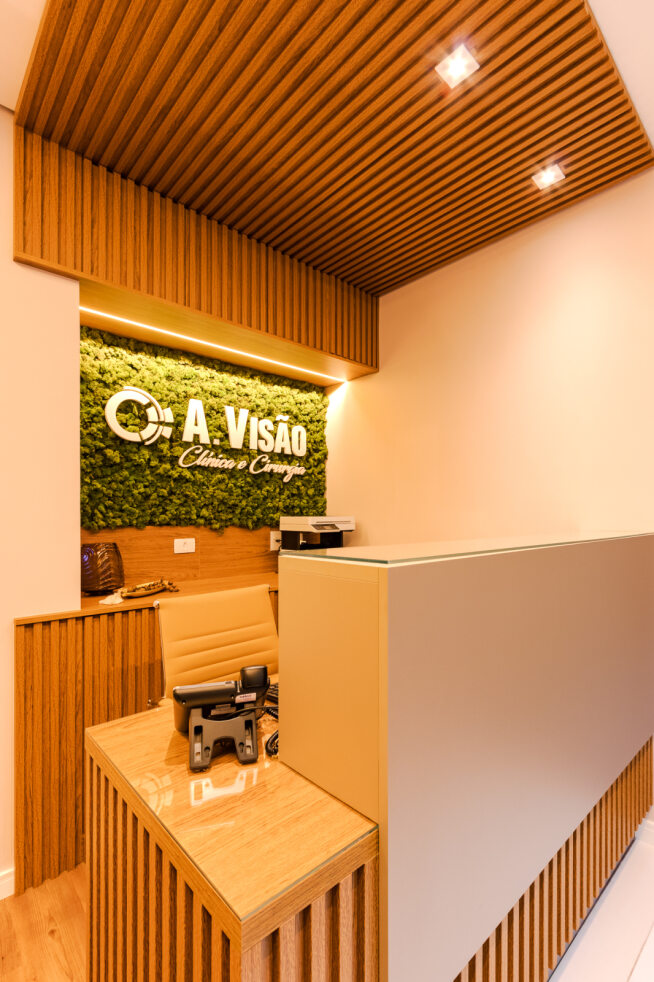 Recepção moderna da clínica